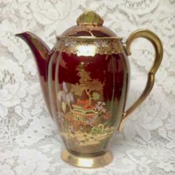 Vintage, Carlton Ware, Variant Polychrome Willow, 13pc Tea Set for 4 - Picture 3 of 8